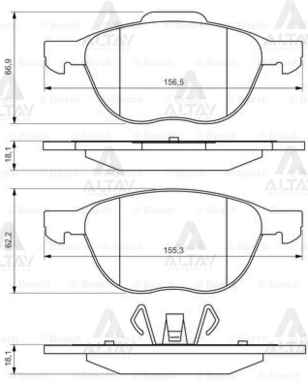 Ford C-Max Ön Fren Balata Mazda OEM CV612K021BA